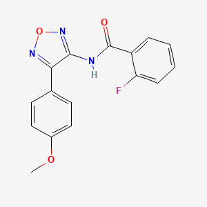 molecular formula C16H12FN3O3 B11392022 2-fluoro-N-[4-(4-methoxyphenyl)-1,2,5-oxadiazol-3-yl]benzamide 