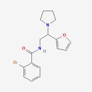 molecular formula C17H19BrN2O2 B11392038 2-bromo-N-[2-(furan-2-yl)-2-(pyrrolidin-1-yl)ethyl]benzamide 