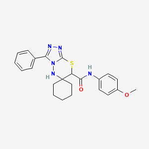 N-(4-methoxyphenyl)-3'-phenylspiro[cyclohexane-1,6'-[1,2,4]triazolo[3,4-b][1,3,4]thiadiazine]-7'-carboxamide