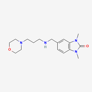 molecular formula C17H26N4O2 B11392050 1,3-dimethyl-5-({[3-(morpholin-4-yl)propyl]amino}methyl)-1,3-dihydro-2H-benzimidazol-2-one 