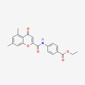 ethyl 4-{[(5,7-dimethyl-4-oxo-4H-chromen-2-yl)carbonyl]amino}benzoate