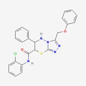 N-(2-chlorophenyl)-3-(phenoxymethyl)-6-phenyl-6,7-dihydro-5H-[1,2,4]triazolo[3,4-b][1,3,4]thiadiazine-7-carboxamide