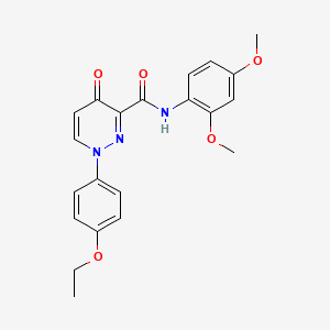 molecular formula C21H21N3O5 B11392088 N-(2,4-dimethoxyphenyl)-1-(4-ethoxyphenyl)-4-oxo-1,4-dihydropyridazine-3-carboxamide 