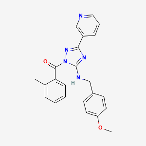 {5-[(4-methoxybenzyl)amino]-3-(pyridin-3-yl)-1H-1,2,4-triazol-1-yl}(2-methylphenyl)methanone