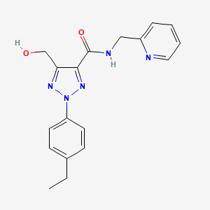 molecular formula C18H19N5O2 B11392122 2-(4-ethylphenyl)-5-(hydroxymethyl)-N-(pyridin-2-ylmethyl)-2H-1,2,3-triazole-4-carboxamide 