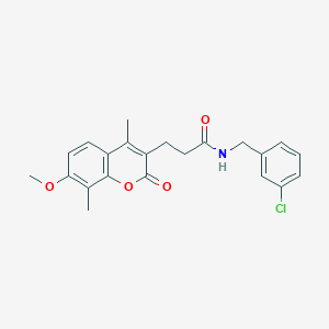 N-(3-chlorobenzyl)-3-(7-methoxy-4,8-dimethyl-2-oxo-2H-chromen-3-yl)propanamide