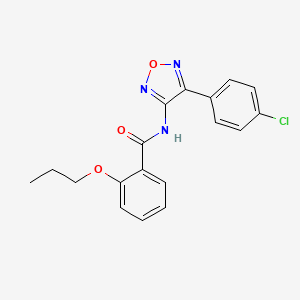 N-[4-(4-chlorophenyl)-1,2,5-oxadiazol-3-yl]-2-propoxybenzamide