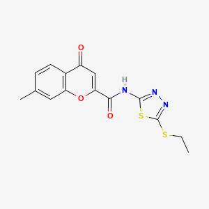 N-[5-(ethylsulfanyl)-1,3,4-thiadiazol-2-yl]-7-methyl-4-oxo-4H-chromene-2-carboxamide