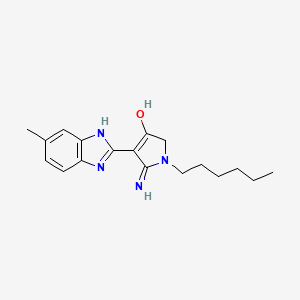 5-amino-1-hexyl-4-(6-methyl-1H-benzimidazol-2-yl)-2H-pyrrol-3-one