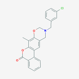 10-(3-chlorobenzyl)-7-methyl-10,11-dihydrobenzo[3,4]chromeno[6,7-e][1,3]oxazin-5(9H)-one