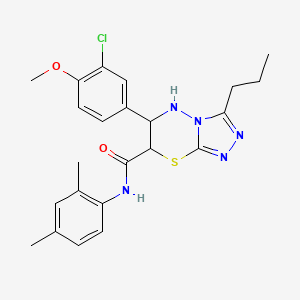 6-(3-chloro-4-methoxyphenyl)-N-(2,4-dimethylphenyl)-3-propyl-6,7-dihydro-5H-[1,2,4]triazolo[3,4-b][1,3,4]thiadiazine-7-carboxamide