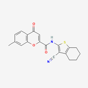 N-(3-cyano-4,5,6,7-tetrahydro-1-benzothiophen-2-yl)-7-methyl-4-oxo-4H-chromene-2-carboxamide