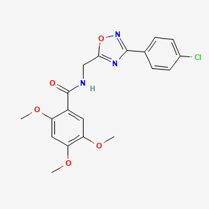 N-{[3-(4-chlorophenyl)-1,2,4-oxadiazol-5-yl]methyl}-2,4,5-trimethoxybenzamide