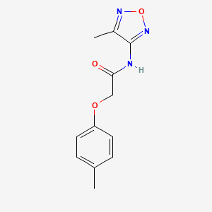 molecular formula C12H13N3O3 B11392199 N-(4-methyl-1,2,5-oxadiazol-3-yl)-2-(4-methylphenoxy)acetamide 