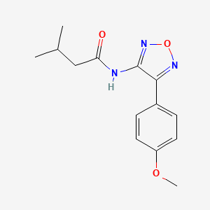 molecular formula C14H17N3O3 B11392201 N-[4-(4-methoxyphenyl)-1,2,5-oxadiazol-3-yl]-3-methylbutanamide 