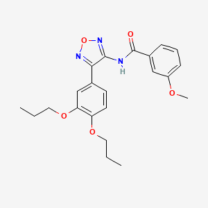 N-[4-(3,4-dipropoxyphenyl)-1,2,5-oxadiazol-3-yl]-3-methoxybenzamide