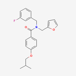 N-(3-fluorobenzyl)-N-(furan-2-ylmethyl)-4-(2-methylpropoxy)benzamide