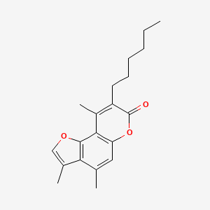 8-hexyl-3,4,9-trimethyl-7H-furo[2,3-f]chromen-7-one