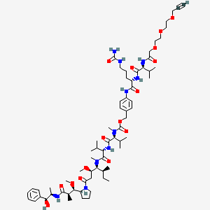 molecular formula C67H106N10O16 B1139226 乙炔连接子-缬-瓜氨-PABC-MMAE CAS No. 1411977-95-1