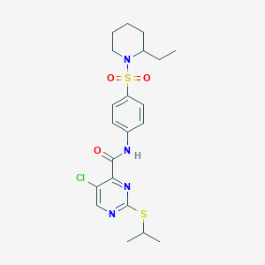 5-chloro-N-{4-[(2-ethylpiperidin-1-yl)sulfonyl]phenyl}-2-(propan-2-ylsulfanyl)pyrimidine-4-carboxamide