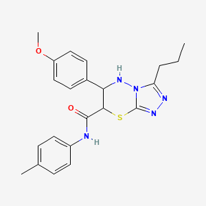 6-(4-methoxyphenyl)-N-(4-methylphenyl)-3-propyl-6,7-dihydro-5H-[1,2,4]triazolo[3,4-b][1,3,4]thiadiazine-7-carboxamide