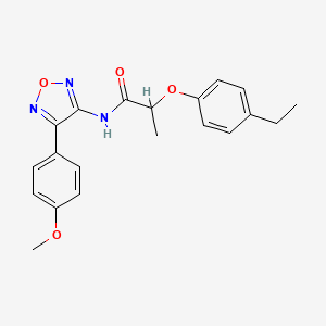 molecular formula C20H21N3O4 B11392297 2-(4-ethylphenoxy)-N-[4-(4-methoxyphenyl)-1,2,5-oxadiazol-3-yl]propanamide 