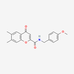 N-(4-methoxybenzyl)-6,7-dimethyl-4-oxo-4H-chromene-2-carboxamide