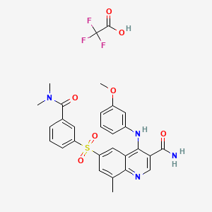 molecular formula C29H27F3N4O7S B1139232 GSK256066 2,2,2-trifluoroacetic acid CAS No. 1415560-64-3