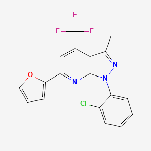 1-(2-chlorophenyl)-6-(furan-2-yl)-3-methyl-4-(trifluoromethyl)-1H-pyrazolo[3,4-b]pyridine