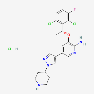molecular formula C21H23Cl3FN5O B1139233 Crizotinib hydrochloride CAS No. 1415560-69-8