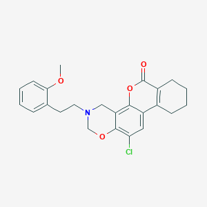 12-Chloro-3-(2-methoxyphenethyl)-3,4,7,8,9,10-hexahydro-2H,6H-benzo[3,4]chromeno[8,7-E][1,3]oxazin-6-one