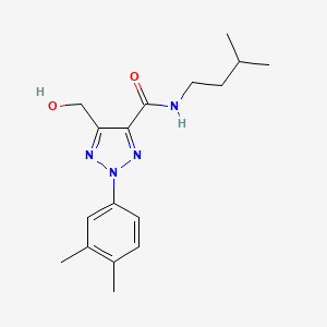 2-(3,4-dimethylphenyl)-5-(hydroxymethyl)-N-(3-methylbutyl)-2H-1,2,3-triazole-4-carboxamide