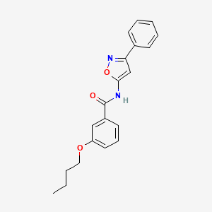 3-butoxy-N-(3-phenyl-1,2-oxazol-5-yl)benzamide