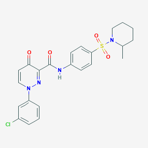 1-(3-chlorophenyl)-N-{4-[(2-methylpiperidin-1-yl)sulfonyl]phenyl}-4-oxo-1,4-dihydropyridazine-3-carboxamide