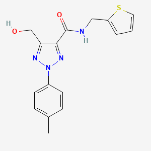 5-(hydroxymethyl)-2-(4-methylphenyl)-N-(thiophen-2-ylmethyl)-2H-1,2,3-triazole-4-carboxamide