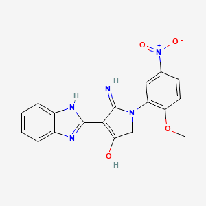 5-Amino-4-(1H-1,3-benzodiazol-2-YL)-1-(2-methoxy-5-nitrophenyl)-2,3-dihydro-1H-pyrrol-3-one