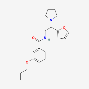 N-[2-(furan-2-yl)-2-(pyrrolidin-1-yl)ethyl]-3-propoxybenzamide