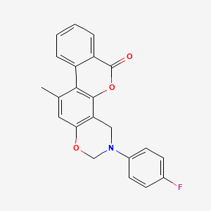 3-(4-fluorophenyl)-11-methyl-3,4-dihydro-2H,6H-benzo[3,4]chromeno[8,7-e][1,3]oxazin-6-one