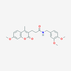 N-(3,4-dimethoxybenzyl)-3-(7-methoxy-4-methyl-2-oxo-2H-chromen-3-yl)propanamide