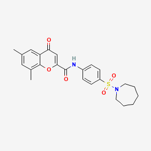 N-[4-(azepan-1-ylsulfonyl)phenyl]-6,8-dimethyl-4-oxo-4H-chromene-2-carboxamide