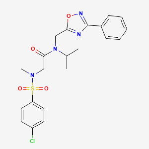 2-(N-Methyl4-chlorobenzenesulfonamido)-N-[(3-phenyl-1,2,4-oxadiazol-5-YL)methyl]-N-(propan-2-YL)acetamide