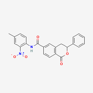 N-(4-methyl-2-nitrophenyl)-1-oxo-3-phenyl-3,4-dihydro-1H-isochromene-6-carboxamide