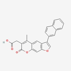 [5-methyl-3-(2-naphthyl)-7-oxo-7H-furo[3,2-g]chromen-6-yl]acetic acid