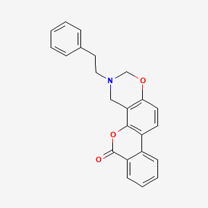 3-phenethyl-3,4-dihydrobenzo[3,4]chromeno[8,7-e][1,3]oxazin-6(2H)-one