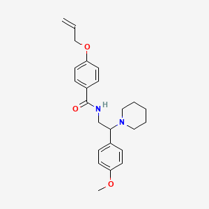 molecular formula C24H30N2O3 B11392560 N-[2-(4-methoxyphenyl)-2-(piperidin-1-yl)ethyl]-4-(prop-2-en-1-yloxy)benzamide 