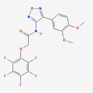 N-[4-(3,4-dimethoxyphenyl)-1,2,5-oxadiazol-3-yl]-2-(pentafluorophenoxy)acetamide