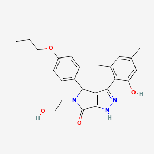 3-(2-hydroxy-4,6-dimethylphenyl)-5-(2-hydroxyethyl)-4-(4-propoxyphenyl)-4,5-dihydropyrrolo[3,4-c]pyrazol-6(1H)-one