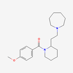 1-{2-[1-(4-Methoxybenzoyl)piperidin-2-yl]ethyl}azepane