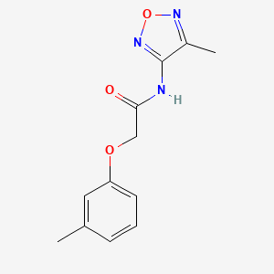 molecular formula C12H13N3O3 B11392583 N-(4-methyl-1,2,5-oxadiazol-3-yl)-2-(3-methylphenoxy)acetamide 