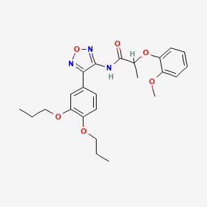 N-[4-(3,4-dipropoxyphenyl)-1,2,5-oxadiazol-3-yl]-2-(2-methoxyphenoxy)propanamide